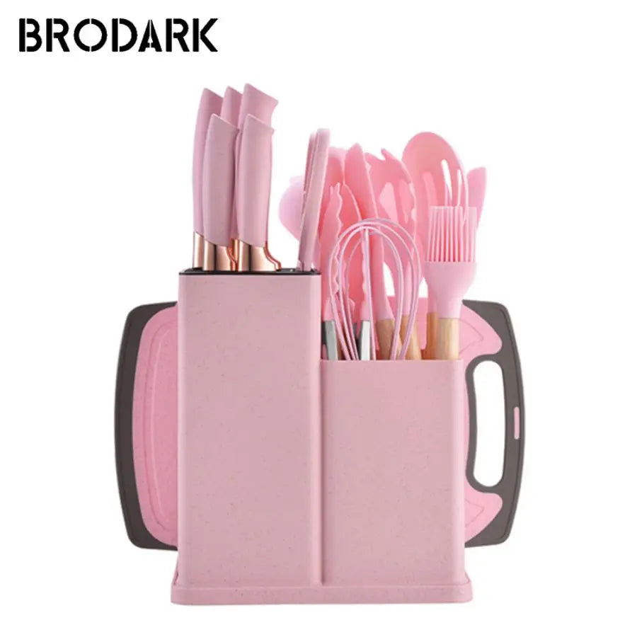 19 Piece Food Grade Silicone Kitchenware Set Spatula Knife - Happy Home Retreat