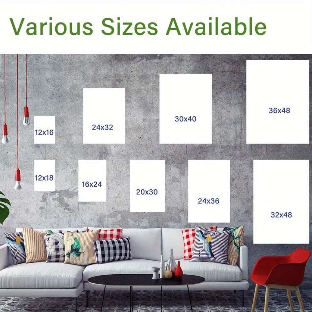 1.5 Inch Thickness Flower And Hummingbird Inspired Mural Painting For Interior Decoration - Happy Home Retreat