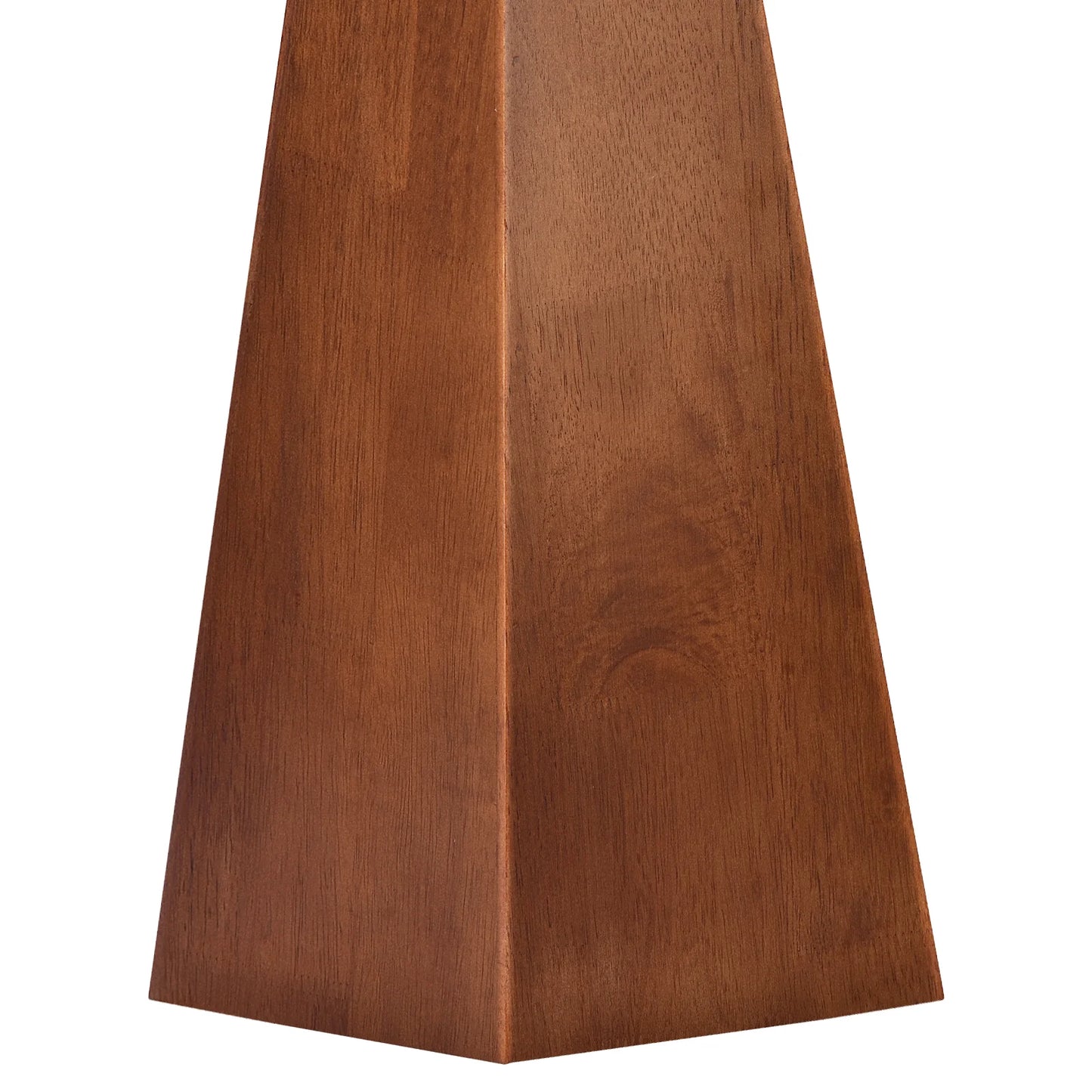 29'' Large Wood Table Lamp With Beige Linen Shade, Mid Century Modern Walnut Desk Lamp, For Living Room, Bedroom, Home Office - Happy Home Retreat