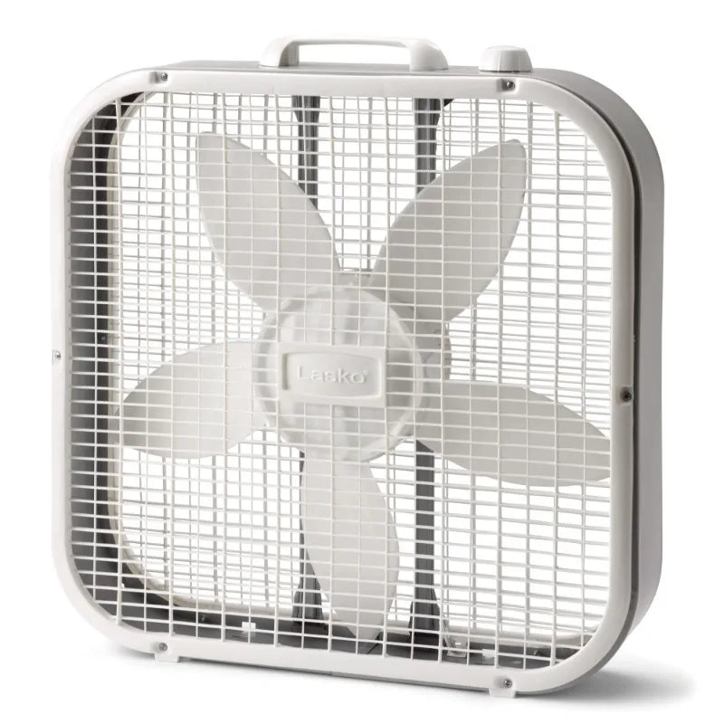 20" Classic Box Fan with Weatherproof Motor, 3 Speeds, for Home, Dorm Use - Happy Home Retreat