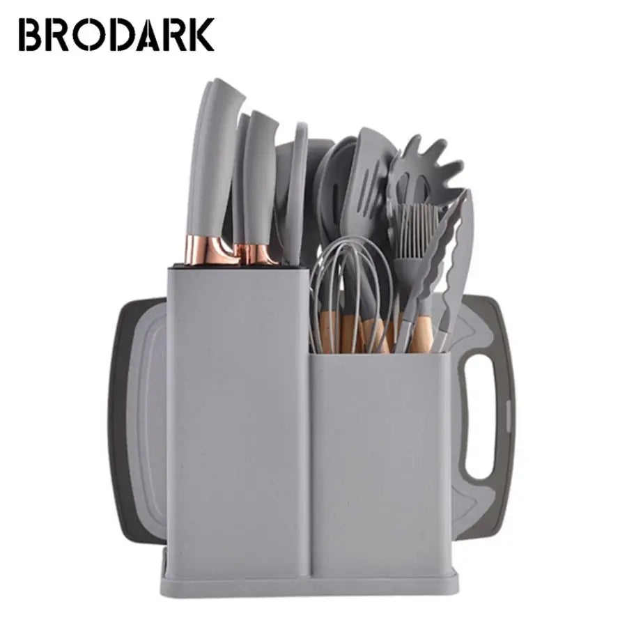 19 Piece Food Grade Silicone Kitchenware Set Spatula Knife - Happy Home Retreat