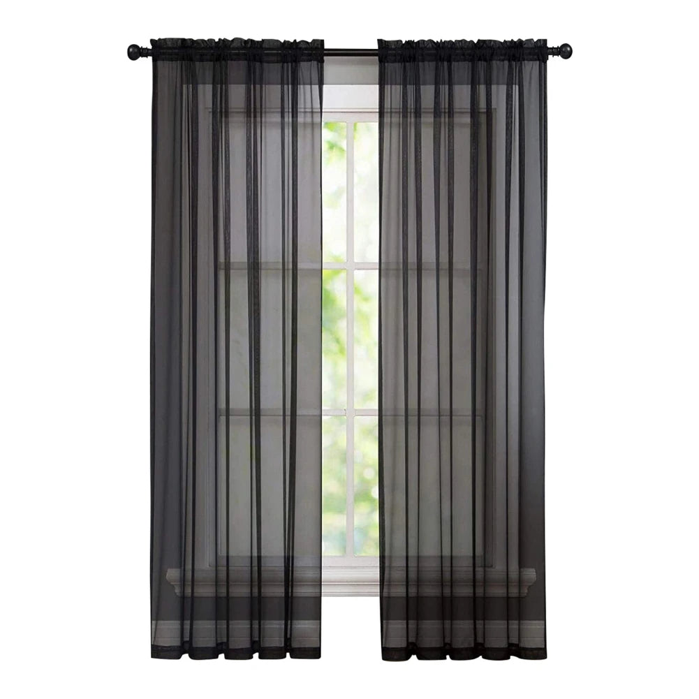 1 Panel Faux Linen Textured Lilac Semi Sheer Curtains for Living Room Kids Room Bedroom Light Filtering Voile Curtain - Happy Home Retreat