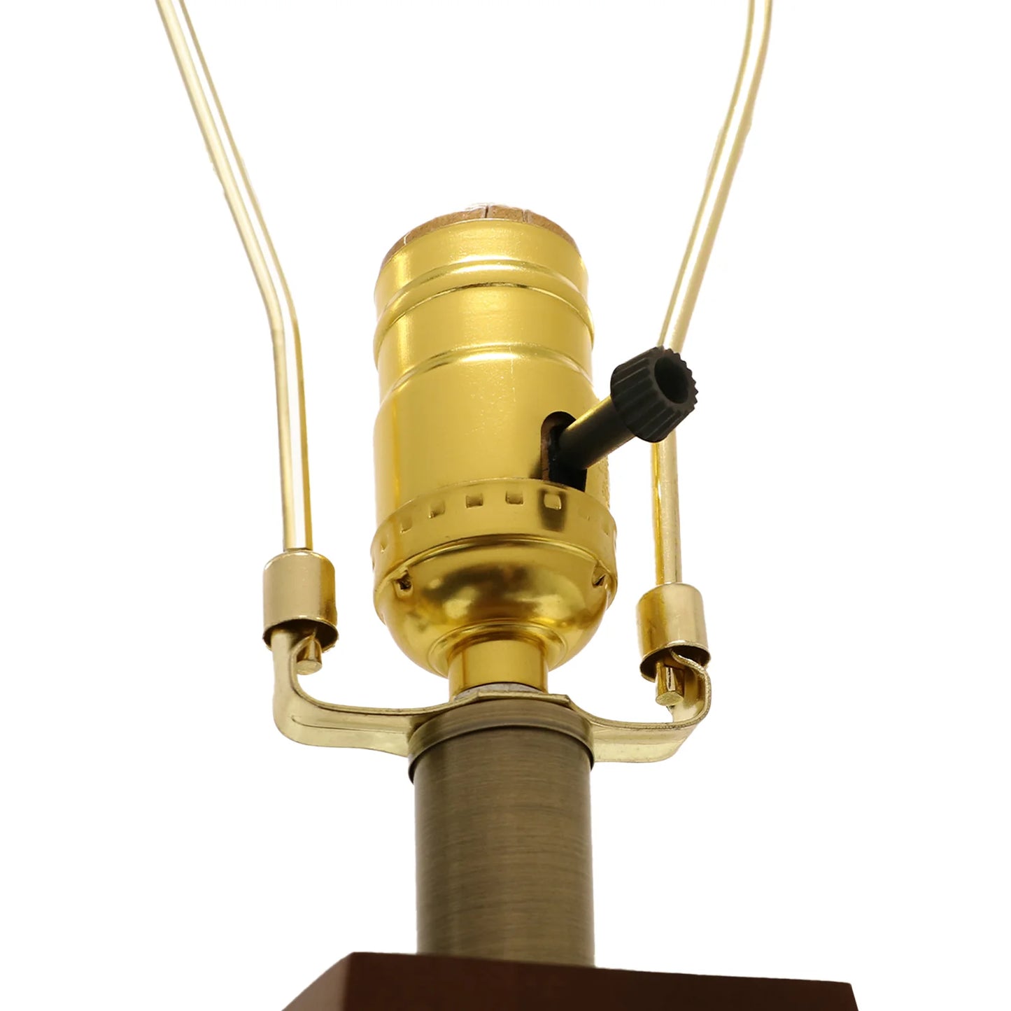 29'' Large Wood Table Lamp With Beige Linen Shade, Mid Century Modern Walnut Desk Lamp, For Living Room, Bedroom, Home Office - Happy Home Retreat