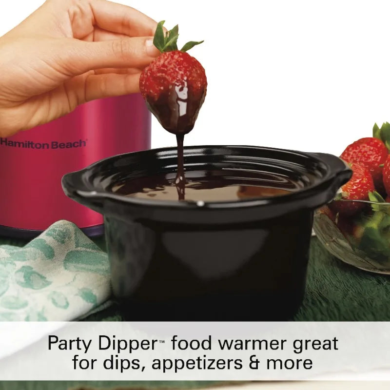 Hamilton Beach Stay or Go Programmable Slow Cooker with Party Dipper, 7 Quart Capacity, Removable Crock, Red, 33478 - Happy Home Retreat