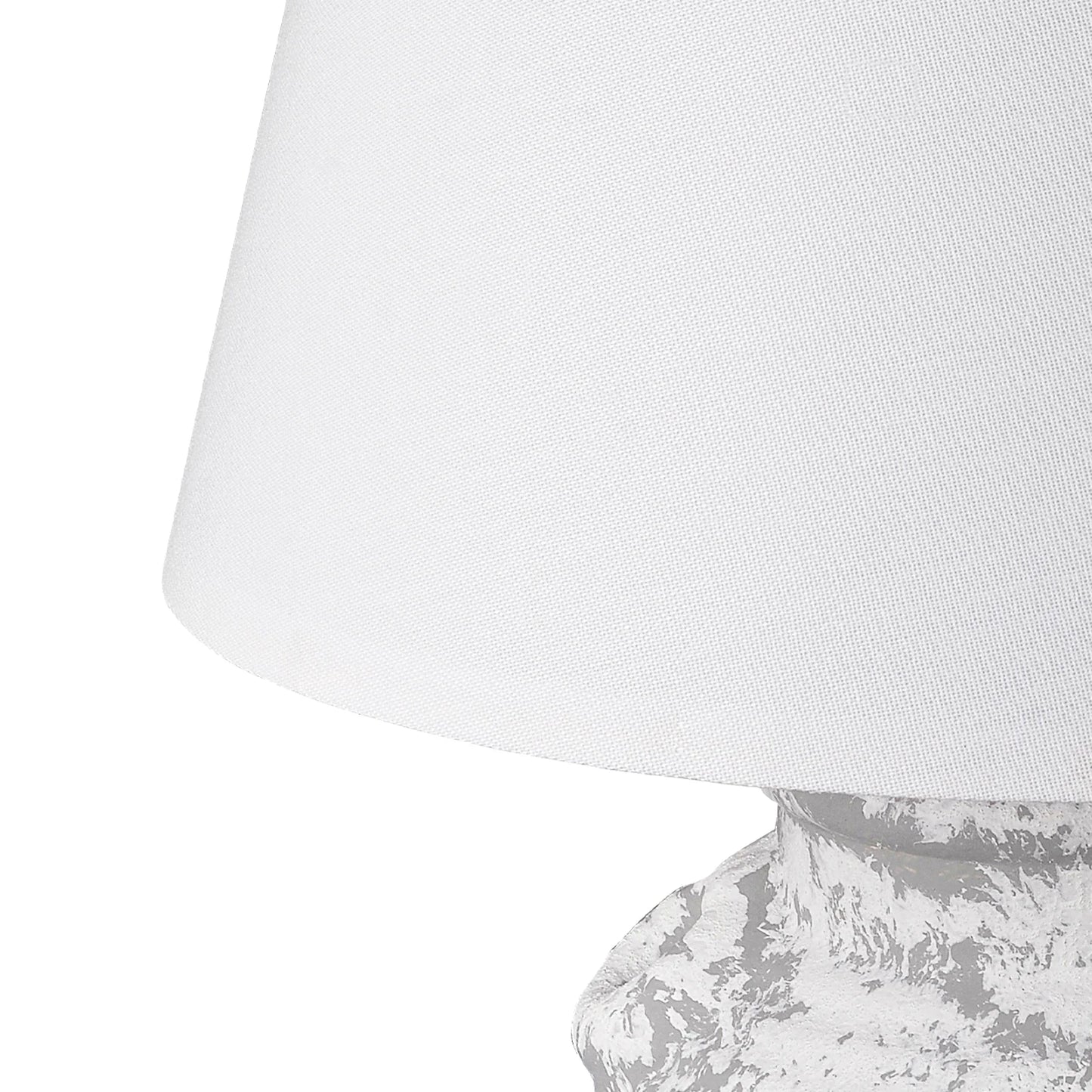 22 Inch Rustic Ceramic Table Lamp Handcrafted Light Grey Clay Accent Lamp for Kitchen Bedroom Living Room - Happy Home Retreat