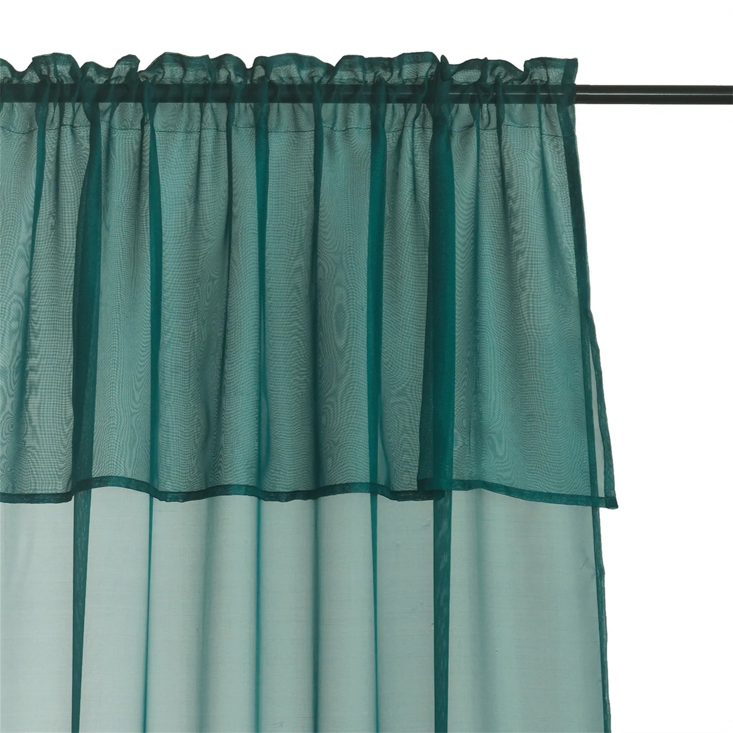 2PCS Tulle Sheer Voile Window Curtains for Home Sliding Door Easy to Hang Fit 1041 Green - Happy Home Retreat