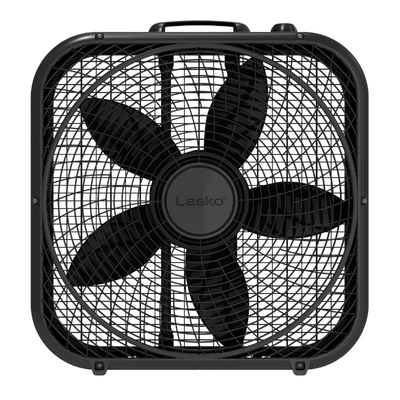 20" Classic Box Fan with Weatherproof Motor, 3 Speeds, for Home, Dorm Use - Happy Home Retreat