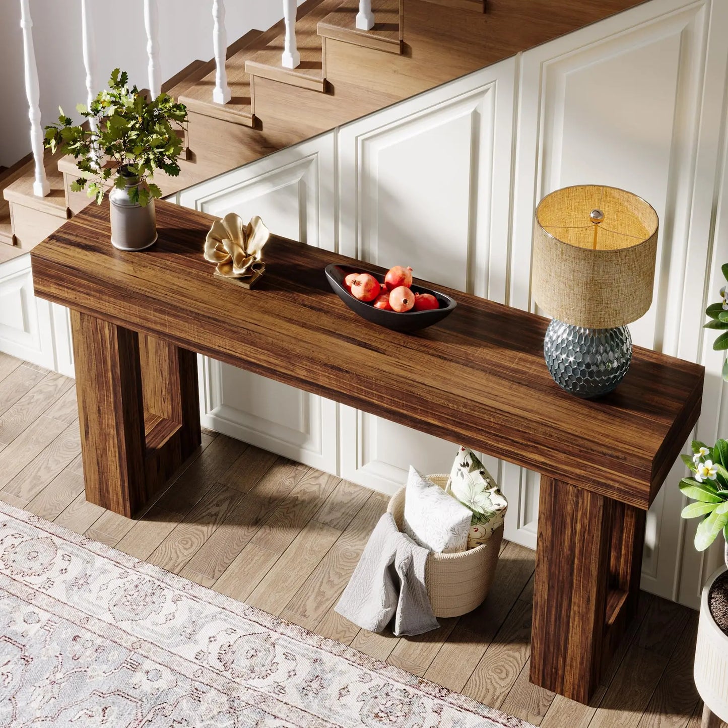 Tribesigns 63 Inch Console Table Behind Couch Farmhouse - Happy Home Retreat