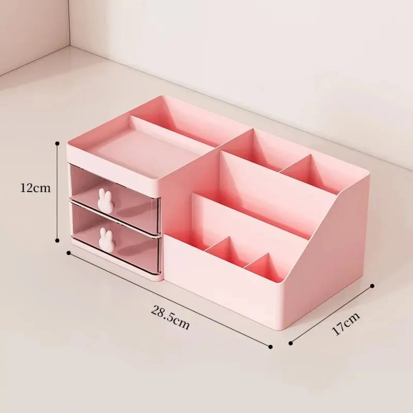 Cosmetics Box Skin Care Products Desktop Dresser Organizer Facial Mask Lipstick Makeup Brush Drawer Shelf Dustproof - Happy Home Retreat