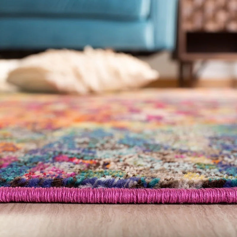 Abstract Polka Dots Area Rug Modern Machine Loomed Low Pile Indoor Carpet Living Room Bedroom Dining Room Home Decor - Happy Home Retreat