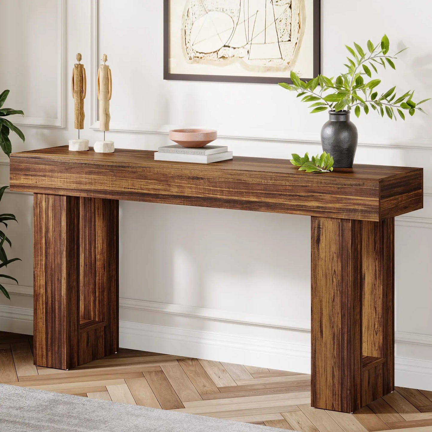 Tribesigns 63 Inch Console Table Behind Couch Farmhouse - Happy Home Retreat