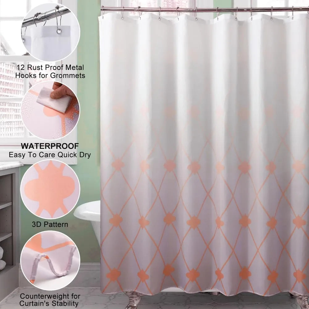 Beige Bathroom Set with Shower Curtain and Rugs 25 Pieces Complete - Trash Can, Soap Dispenser, Soap Dish, Toilet Brush, Toothbr - Happy Home Retreat