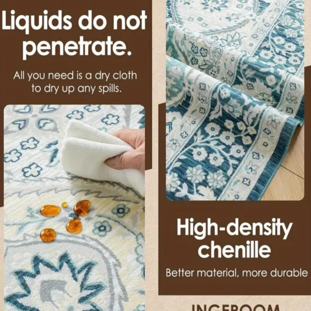 Machine Washable Rug, Ab Washable Area Rugs with Non Slip Rugs for Living Room, Bedroom Area Rugs Dining Office - Happy Home Retreat