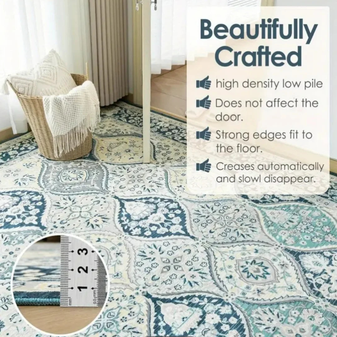 Machine Washable Rug, Ab Washable Area Rugs with Non Slip Rugs for Living Room, Bedroom Area Rugs Dining Office - Happy Home Retreat