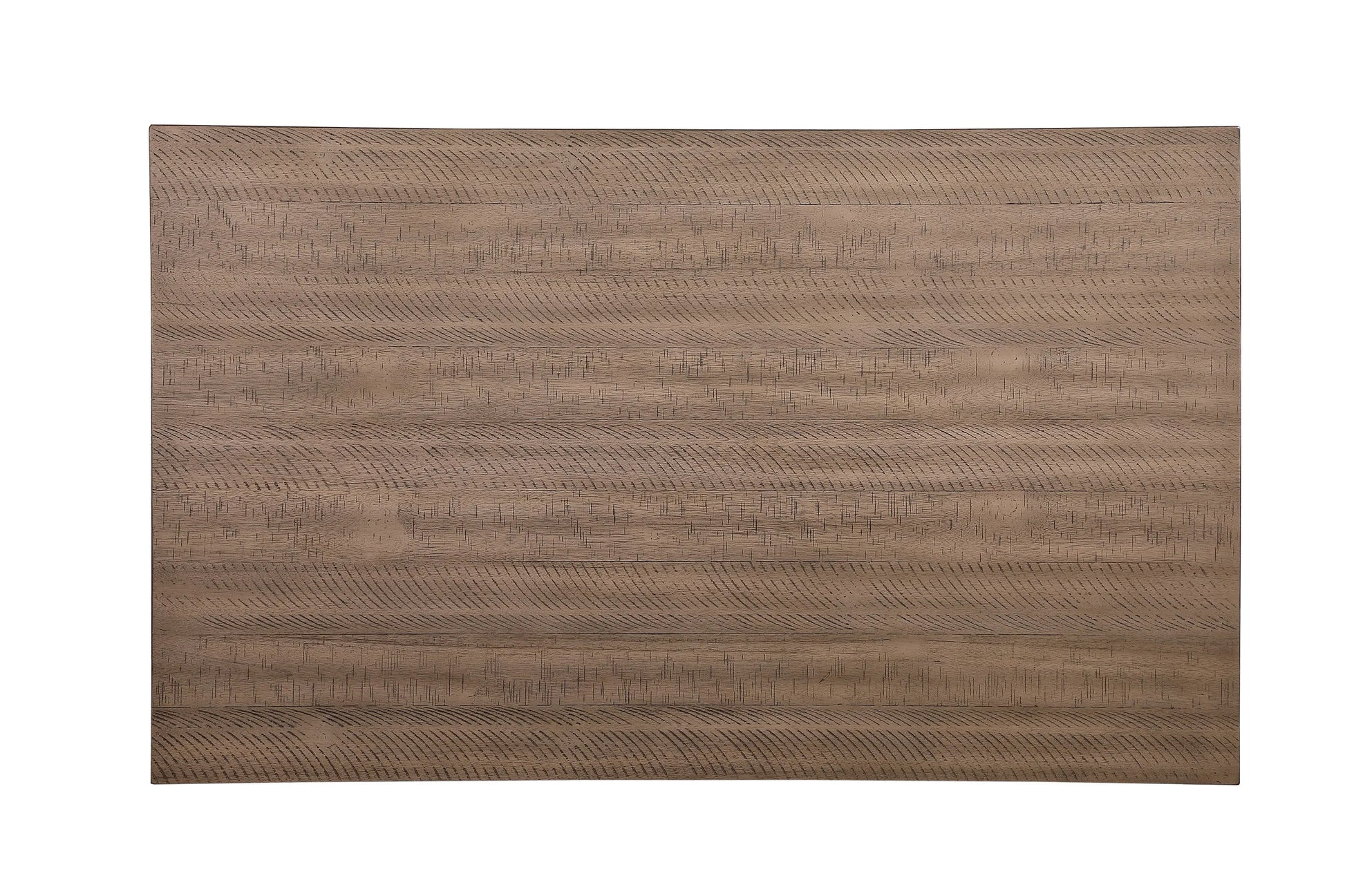 Grayish White Brown Finish 5pc Dining Set Rectangular Table And Fabric Chairs - Happy Home Retreat