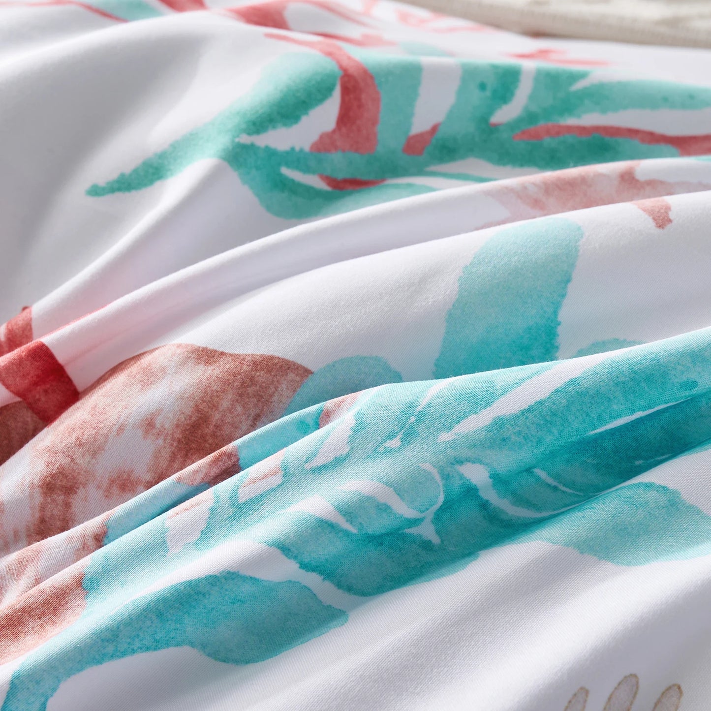 7 Piece Bed In A Bag Bed Comforter Set Queen, Fashion Starfish Coral Print, Boho Print Comforter And Sheet, Pillowcase Set, - Happy Home Retreat