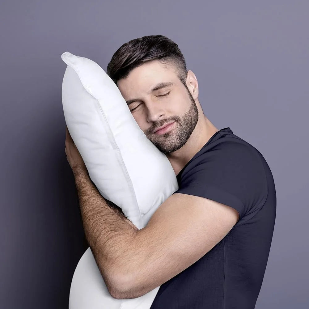 Queen Size Bed Pillows Set of 2 Soft Cooling Microfiber Hotel Style Ideal for Side Back and Stomach Sleepers - Happy Home Retreat