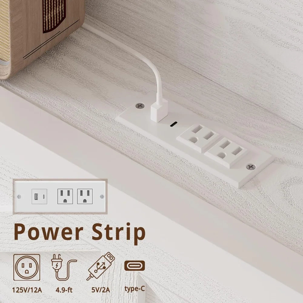 Twin Size Daybed with Storage Drawers Sturdy Metal Frame Charging Station Upholstered Farmhouse Style - Happy Home Retreat