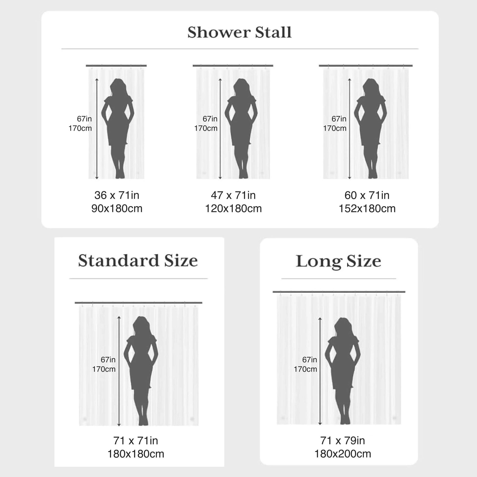 Leaf Pattern Peva Shower Curtain With Hooks, Transparent Bathroom Decor - Happy Home Retreat