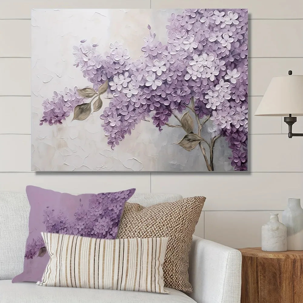 Clove Floral Canvas Wall Art 1.5 Inch Thick Pine Frame Interior Landscape Theme Wall Hanging Decoration - Happy Home Retreat