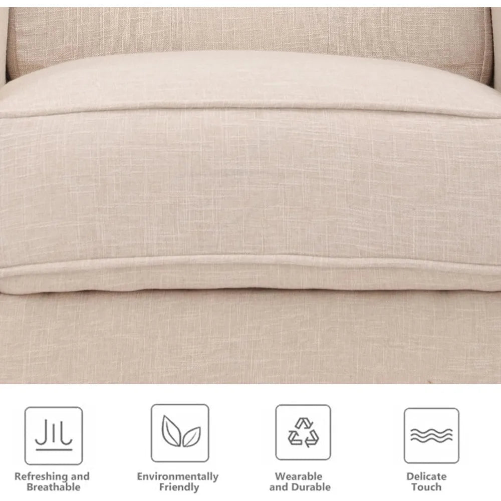 Beige Recliner Chair With Massage And Heating Armchair - Happy Home Retreat