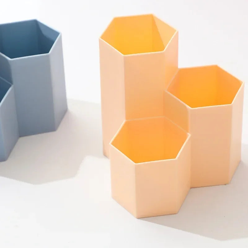 Large Capacity Desk Pen Holder Pencil Makeup Storage Box Desktop Organizer Stand Case School Office Stationery - Happy Home Retreat