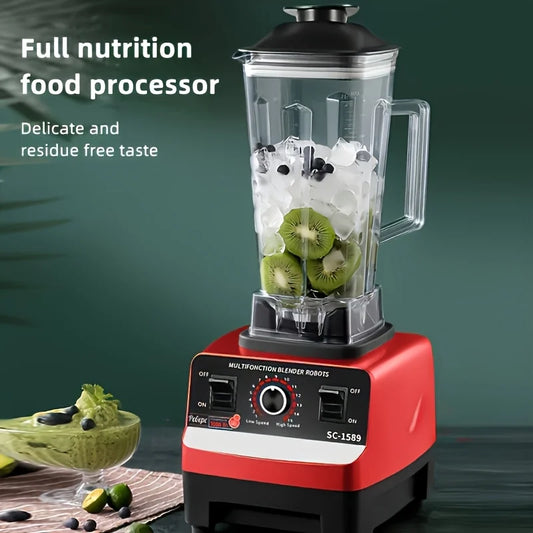 C010-Red RV Kitchen Blender with Wall Breaker, 110V-130V, PP Material, Multifunctional Food Processor, Ice Crusher, Grinder for - Happy Home Retreat