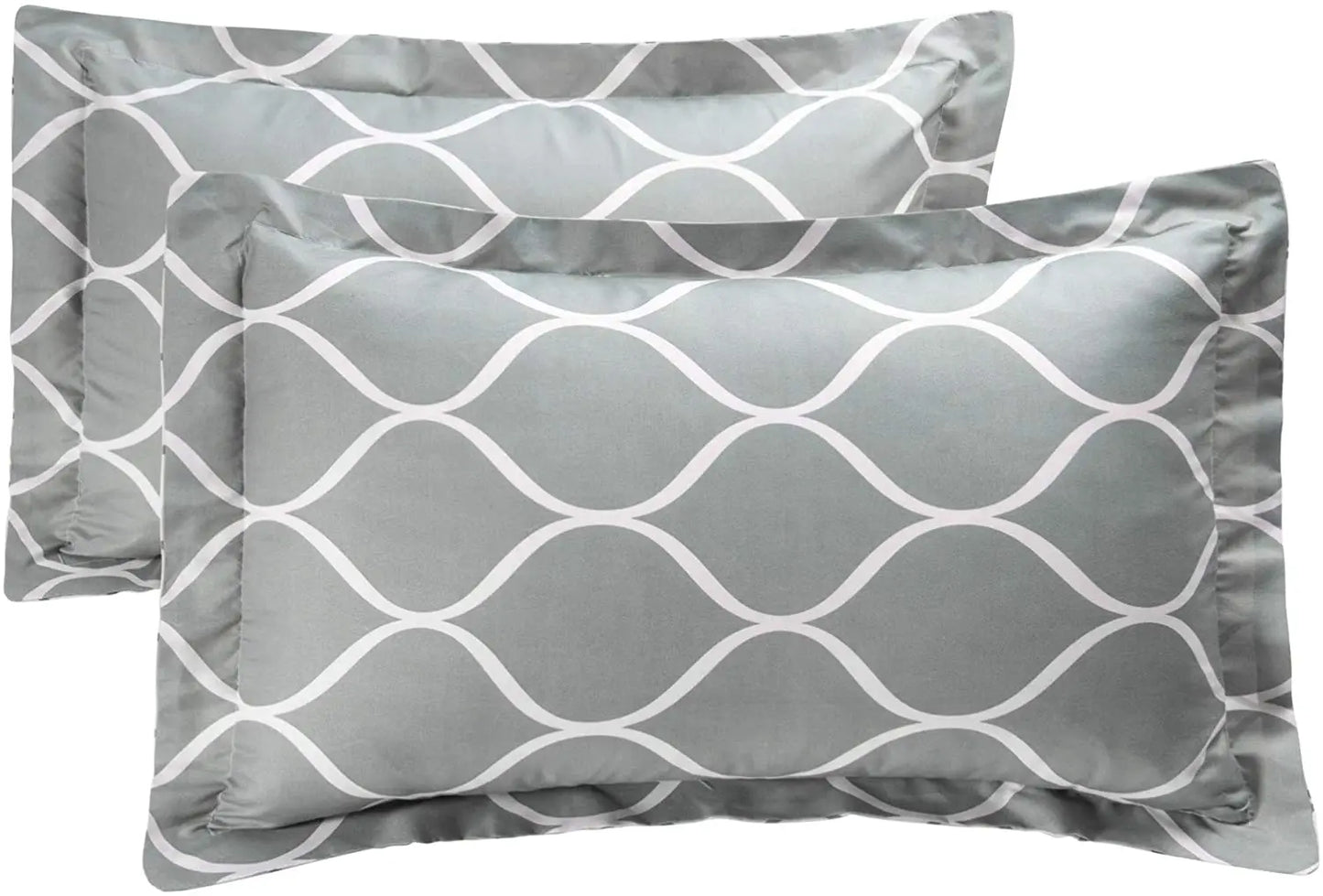 2-Pieces Gray Geometric Polyester Twin Bedding Comforter Set - Happy Home Retreat