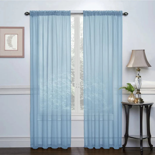 1 Panel Faux Linen Textured Lilac Semi Sheer Curtains for Living Room Kids Room Bedroom Light Filtering Voile Curtain - Happy Home Retreat