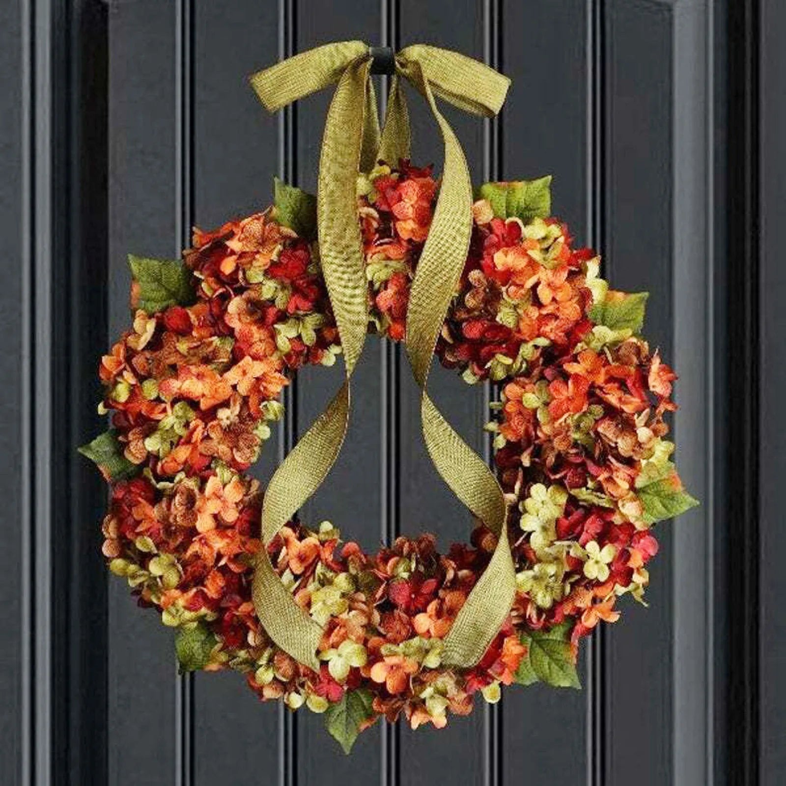 Autumn Wreath Farmhouse Harvest Pumpkin Front Door Decor - Happy Home Retreat
