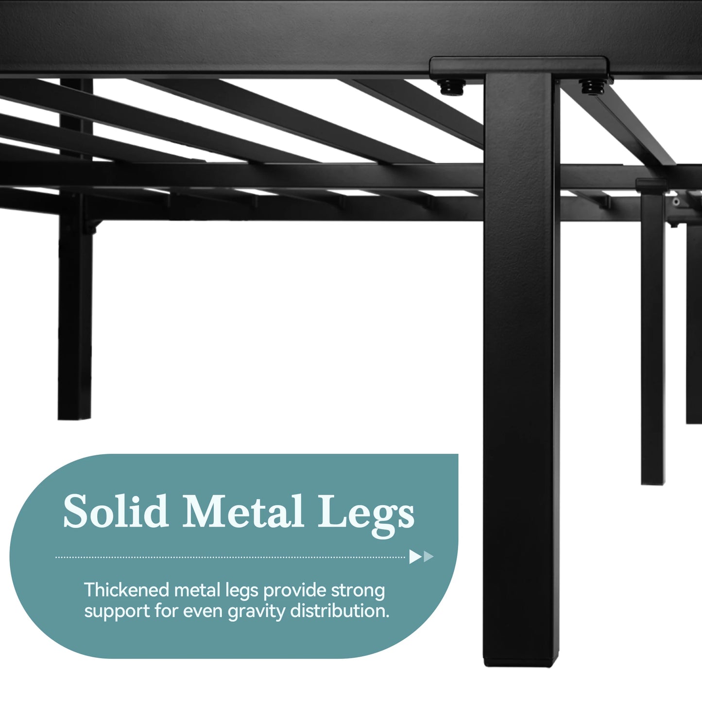 HOOMIC Canopy Bed Frame Enhanced 4 Poster Metal Frame No Box Spring Needed Easy Assembly Minimalist Design - Happy Home Retreat