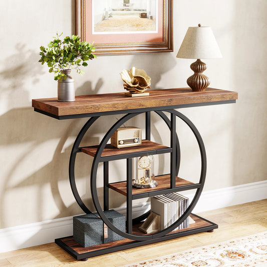 Tribesigns 4 Tier Console Table 41.3 Inch Industrial Hallway - Happy Home Retreat
