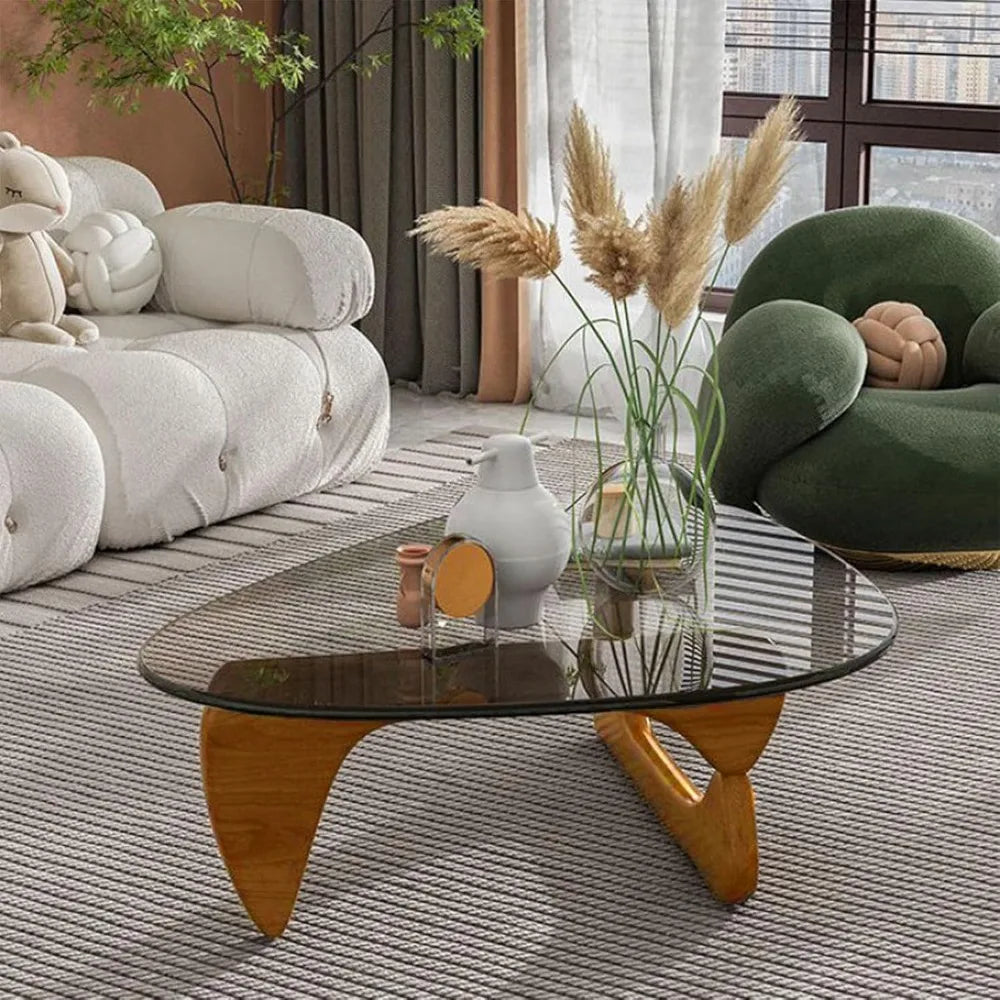 Triangle Glass Coffee Table - Happy Home Retreat