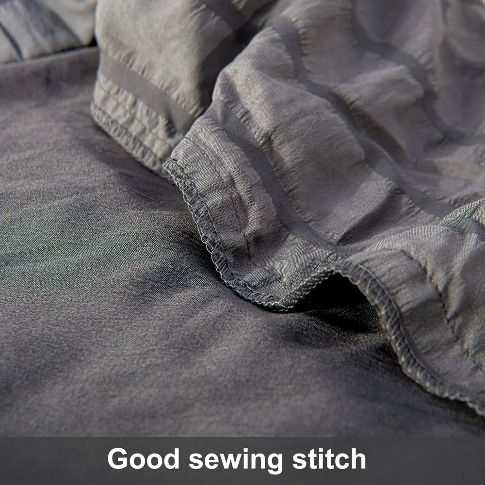 Ntbay 3/2-Piece Ultra Soft and Cozy Textured Seersucker Duvet Cover Set (Not Include Comforter and pillow) - Happy Home Retreat