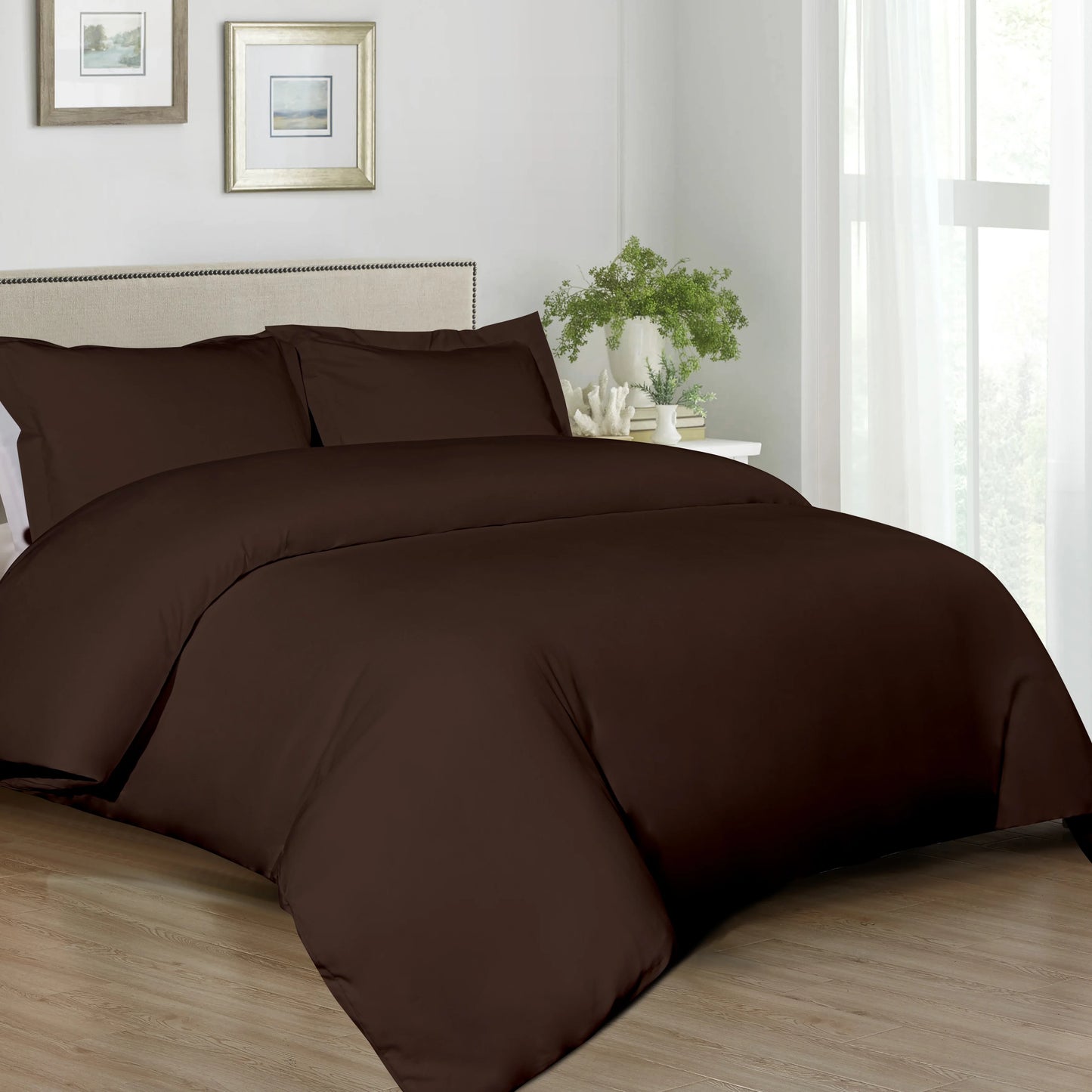 Ntbay 3-Piece Ultra Soft and Cozy Microfiber Duvet Cover Set (Not Include Comforter and pillow) - Happy Home Retreat
