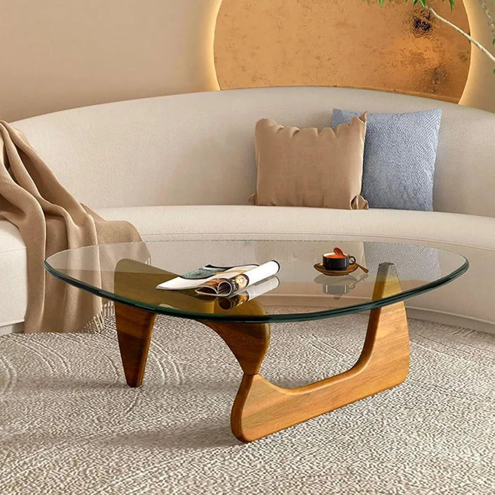Triangle Glass Coffee Table - Happy Home Retreat