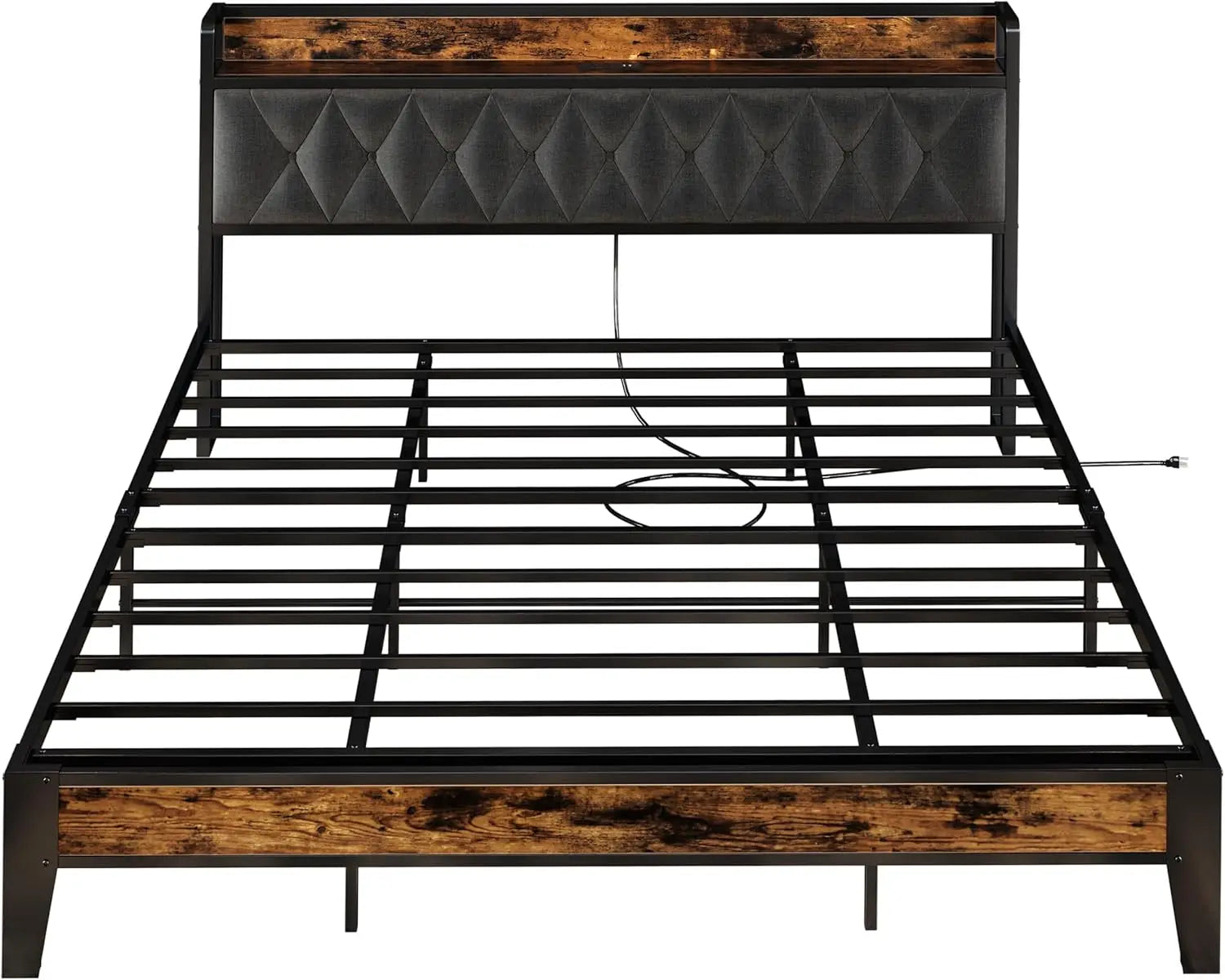 Anctor Bed Frames Storage Headboard Outlets No Box Springs - Happy Home Retreat