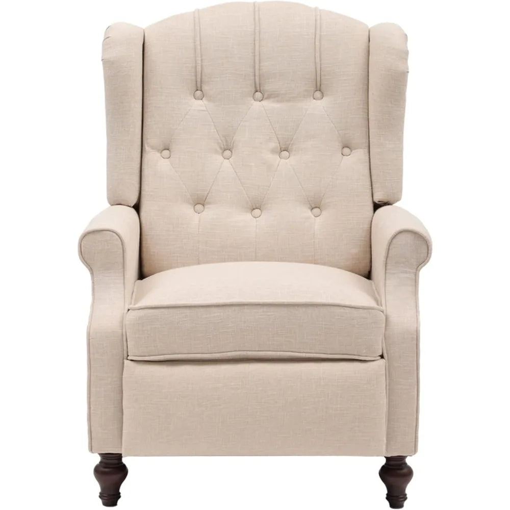 Beige Recliner Chair With Massage And Heating Armchair - Happy Home Retreat