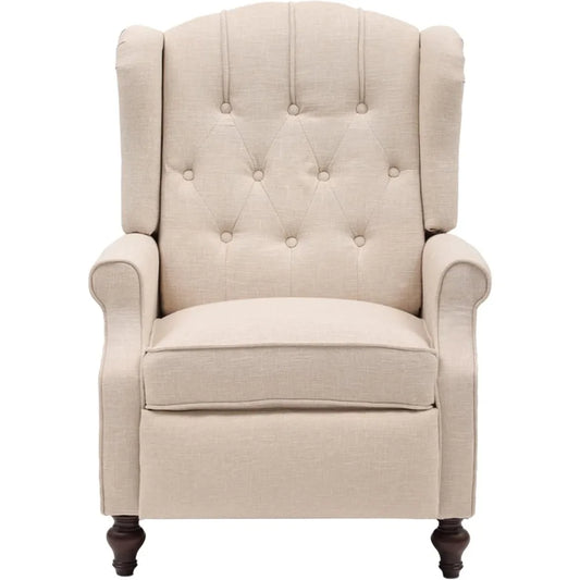 Beige Recliner Chair With Massage And Heating Armchair - Happy Home Retreat