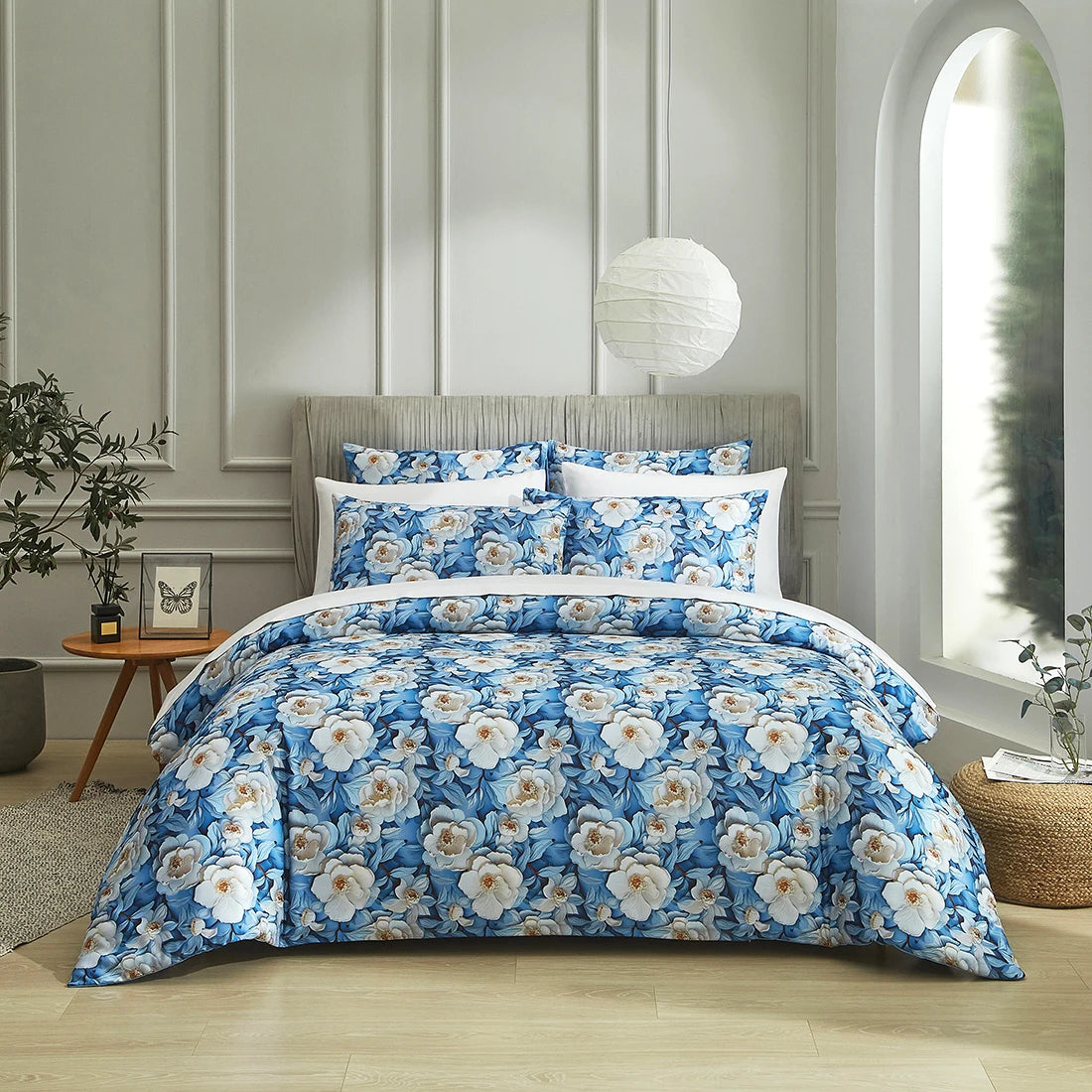 King Size Cotton Patchwork Quilt Set Duvet and Pillowcases, - Happy Home Retreat