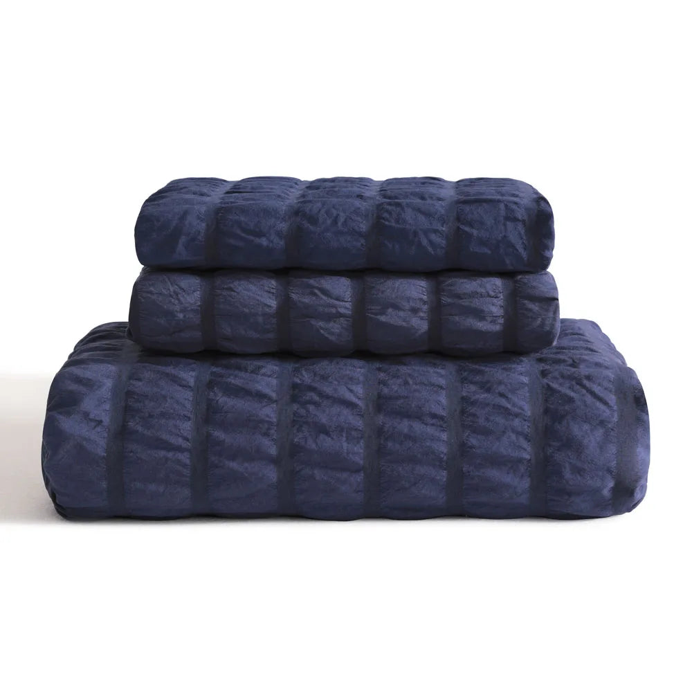 Ntbay 3/2-Piece Ultra Soft and Cozy Textured Seersucker Duvet Cover Set (Not Include Comforter and pillow) - Happy Home Retreat