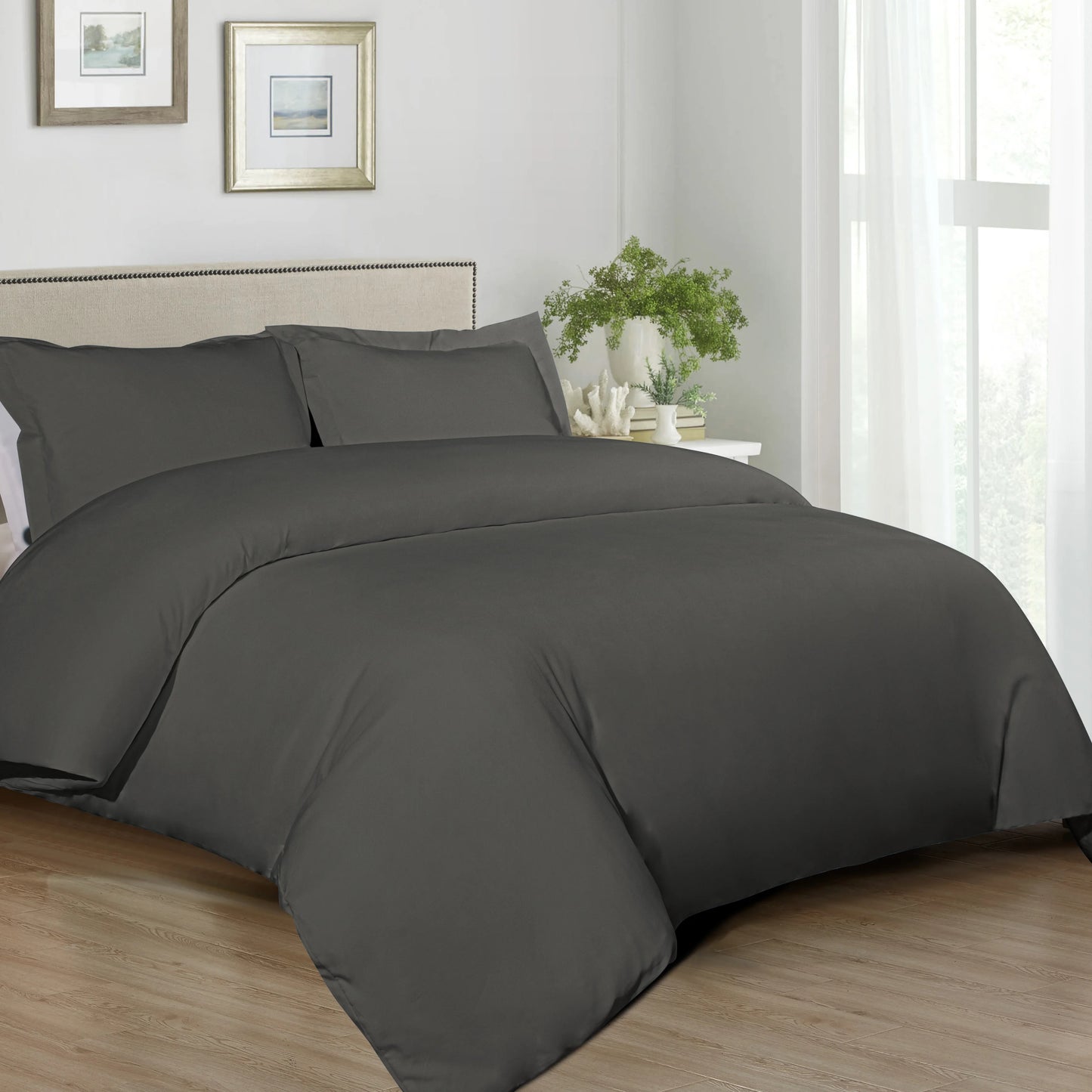Ntbay 3-Piece Ultra Soft and Cozy Microfiber Duvet Cover Set (Not Include Comforter and pillow) - Happy Home Retreat