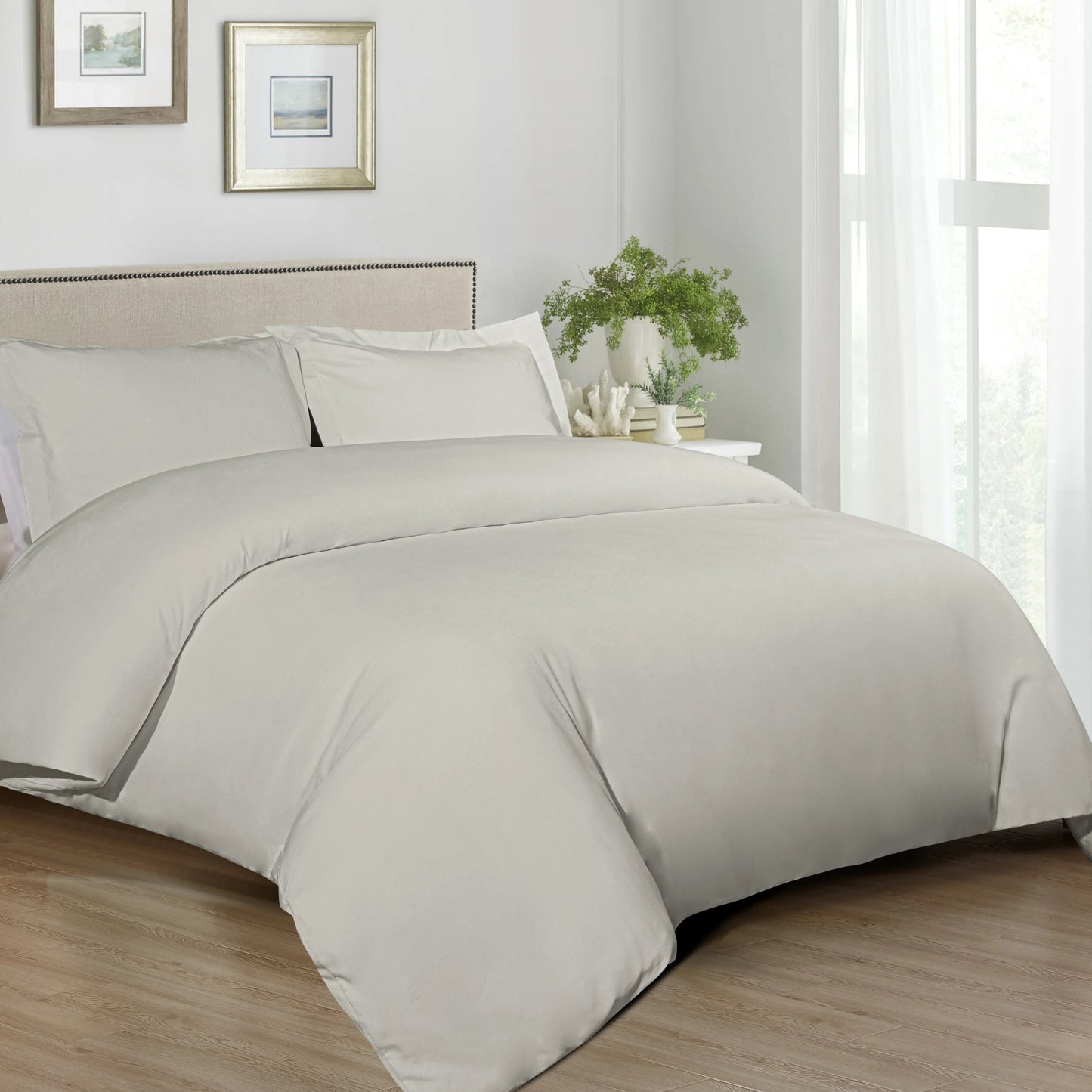 Ntbay 3-Piece Ultra Soft and Cozy Microfiber Duvet Cover Set (Not Include Comforter and pillow) - Happy Home Retreat
