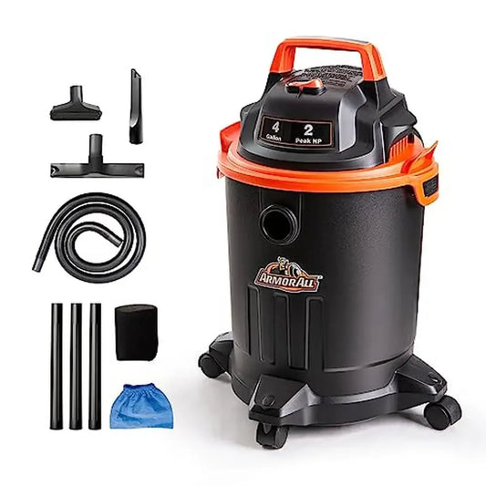 4 Gallon Wet Dry Shop Vacuum 2 HP Corded Lightweight - Happy Home Retreat