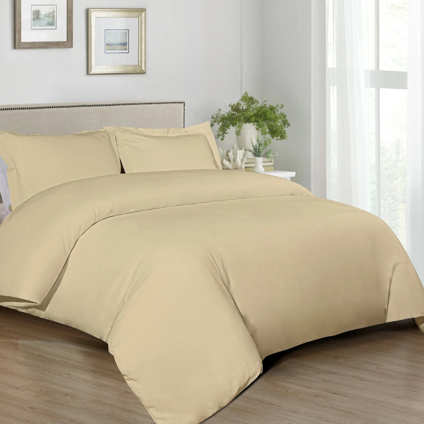 Ntbay 3-Piece Ultra Soft and Cozy Microfiber Duvet Cover Set (Not Include Comforter and pillow) - Happy Home Retreat