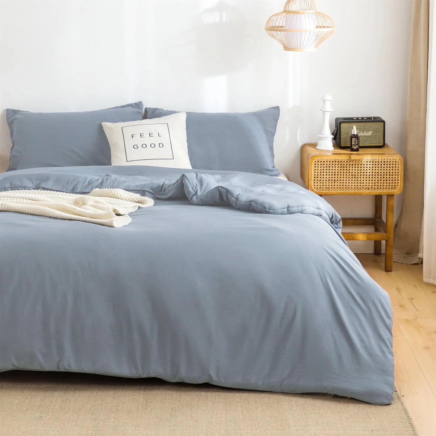 Soft Reversible Washable Bedding Comforter Sets ,Luxury Fluffy Microfiber Skin-friendly Comforter for All Season - Happy Home Retreat