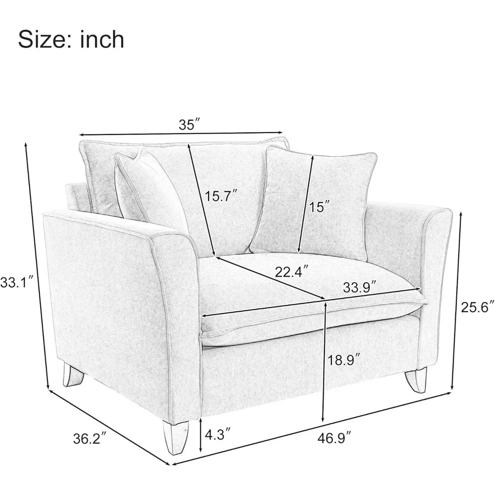 Pink Oversized Living Room Chair Chenille Upholstered - Happy Home Retreat