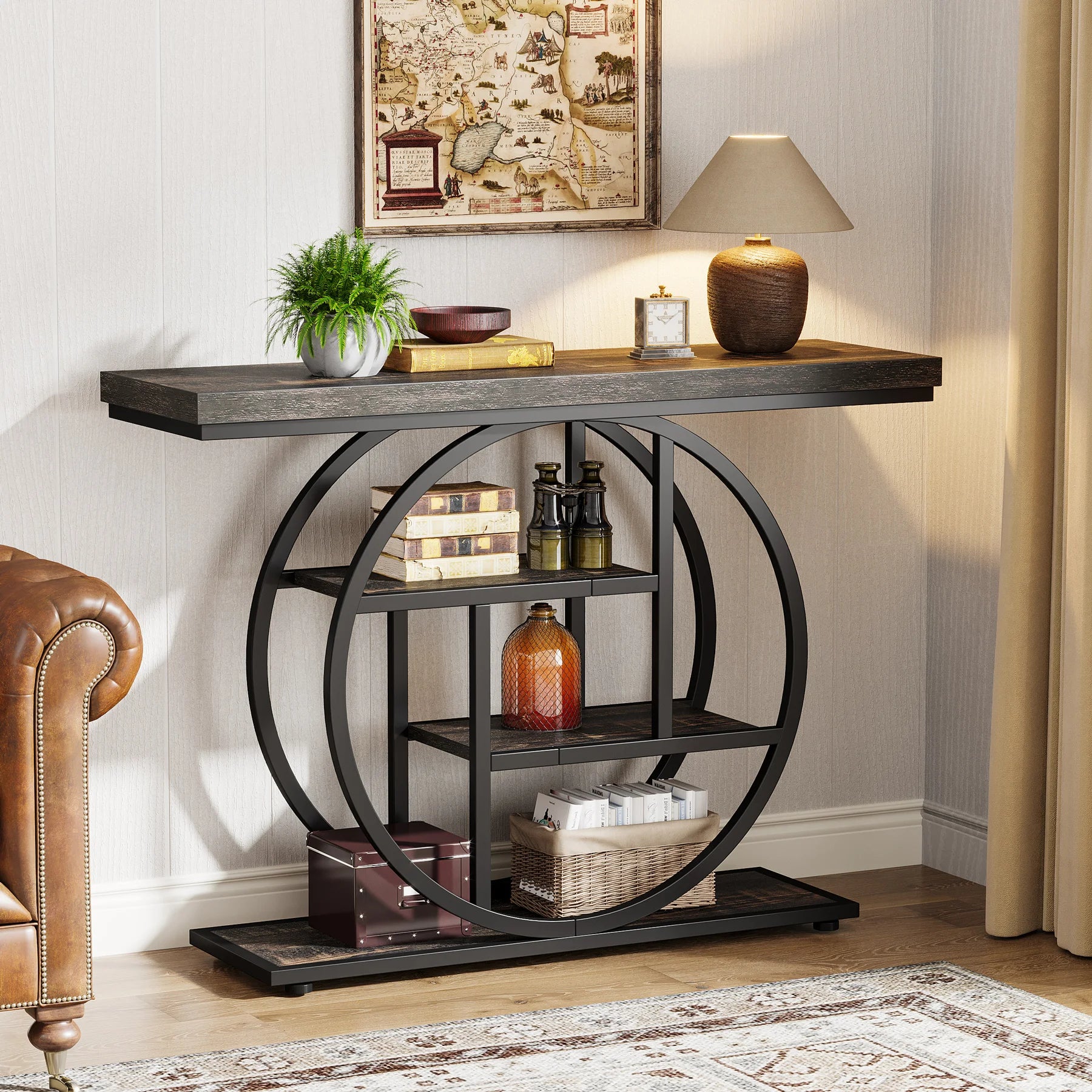 Tribesigns 4 Tier Console Table 41.3 Inch Industrial Hallway - Happy Home Retreat