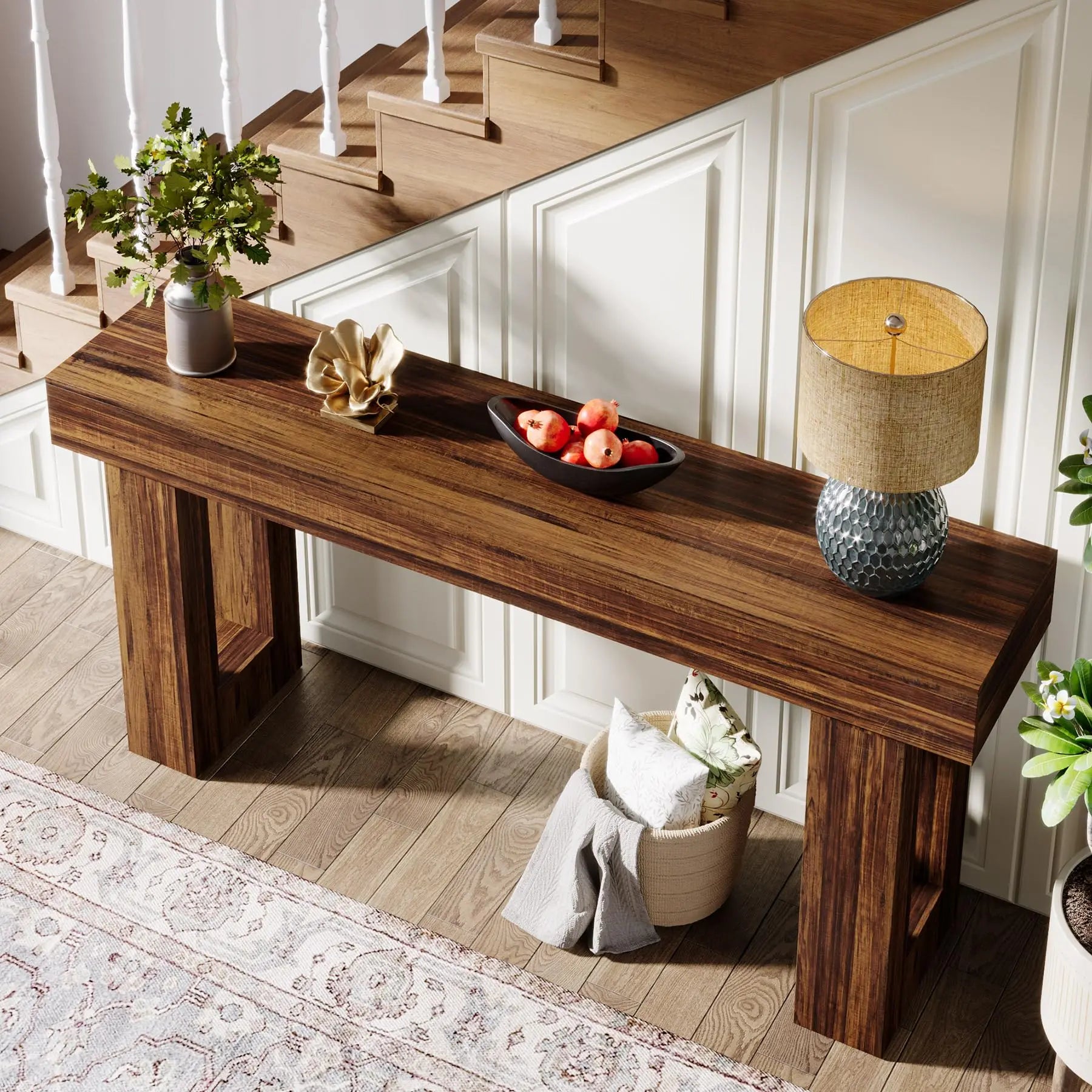 Tribesigns 63 Inch Console Table Behind Couch Farmhouse - Happy Home Retreat