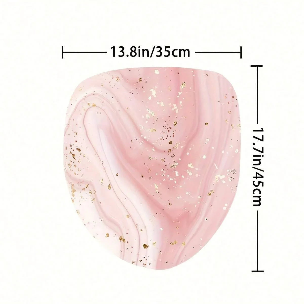 Pink Marble Gilding Shower Curtain Water Resistant Polyester With Plastic Hooks - Happy Home Retreat